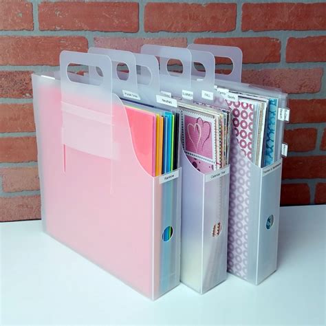 storage containers for scrapbook paper